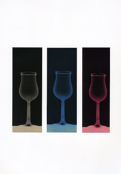 Drei Gläser, gefärbte Fotogramme auf Baryt / C-Print, 2022 - © Susanne Skalski - 