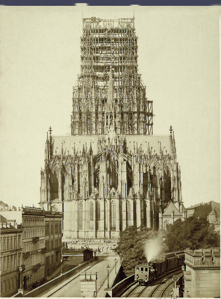 View of the recently completed cathedral from the east, Johann Heinrich Schönscheidt, 1880 - © Hohe Domkirche Köln, Dombauhütte - 