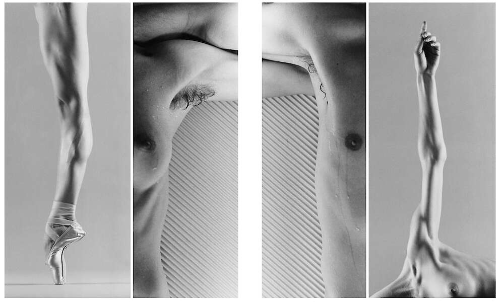 Gert Weigelt, Collage zur Ausstellung Autopsie in Schwarz/Weiß, Deutsches Tanzarchiv Köln, 2018/19