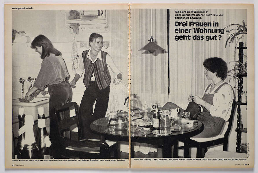 Angela Neuke, „Drei Frauen in einer Wohnung-geht das gut?“ in Brigitte Nr. 10 1979