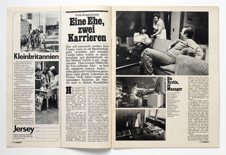 Angela Neuke, „Eine Ehe, zwei Karrieren“ in ZEITmagazin Nr. 11, 10. März 1978