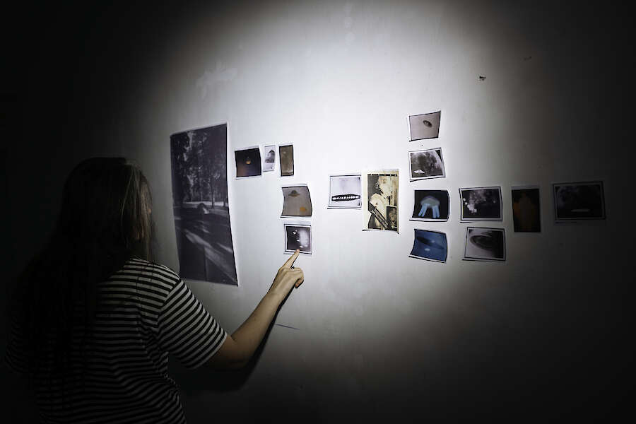 Viktoriia Tymonova in her guest studio