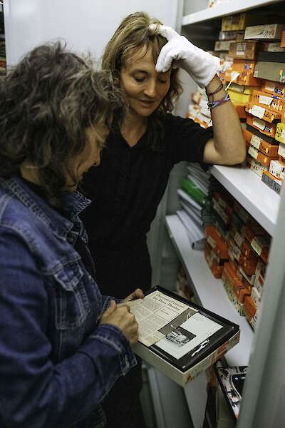 Juana Awad and Luisa Ungar at the German Dance Archive in Cologne
